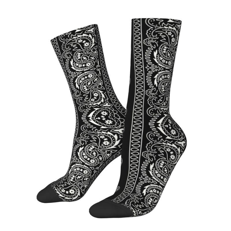 Bandana Blank White - Custom Print Zwart Wit Paisley Bandana