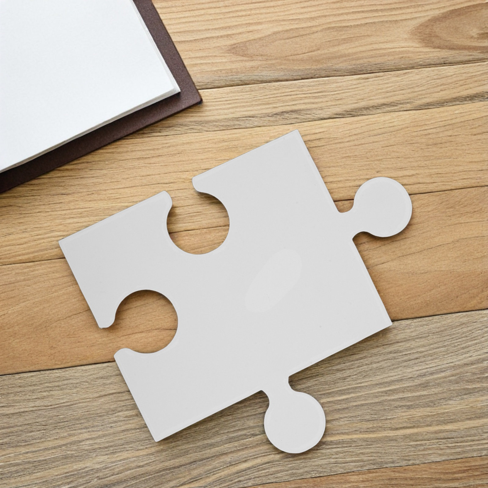 Puzzle Blank White - 60 stuks grote blanco puzzelstukjes van