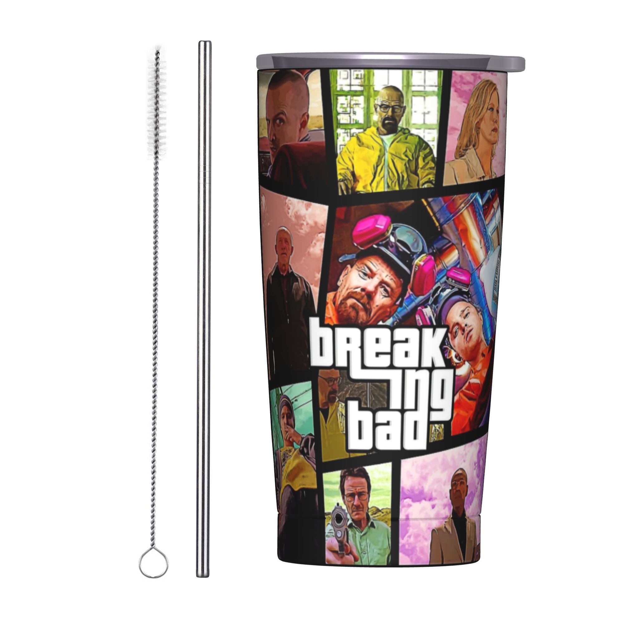 Tumbler 20Oz White - Breaking Bad Walter White Poster Geïsoleerde
