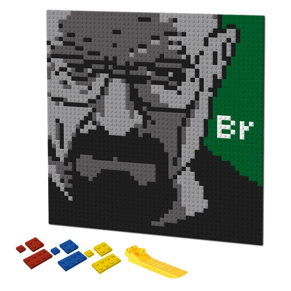 Puzzle Blank White - Retro Pixel Art Bouwstenen Mozaïek Walter