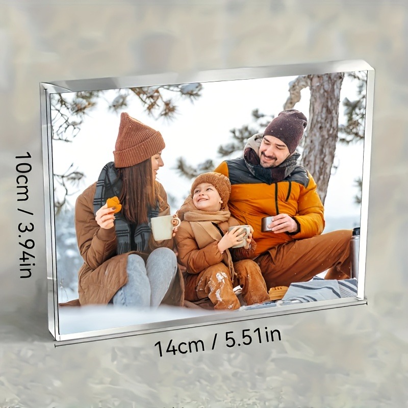 Photo Acrylic Block - Gepersonaliseerd acryl fotoblok - Elegant, transparant