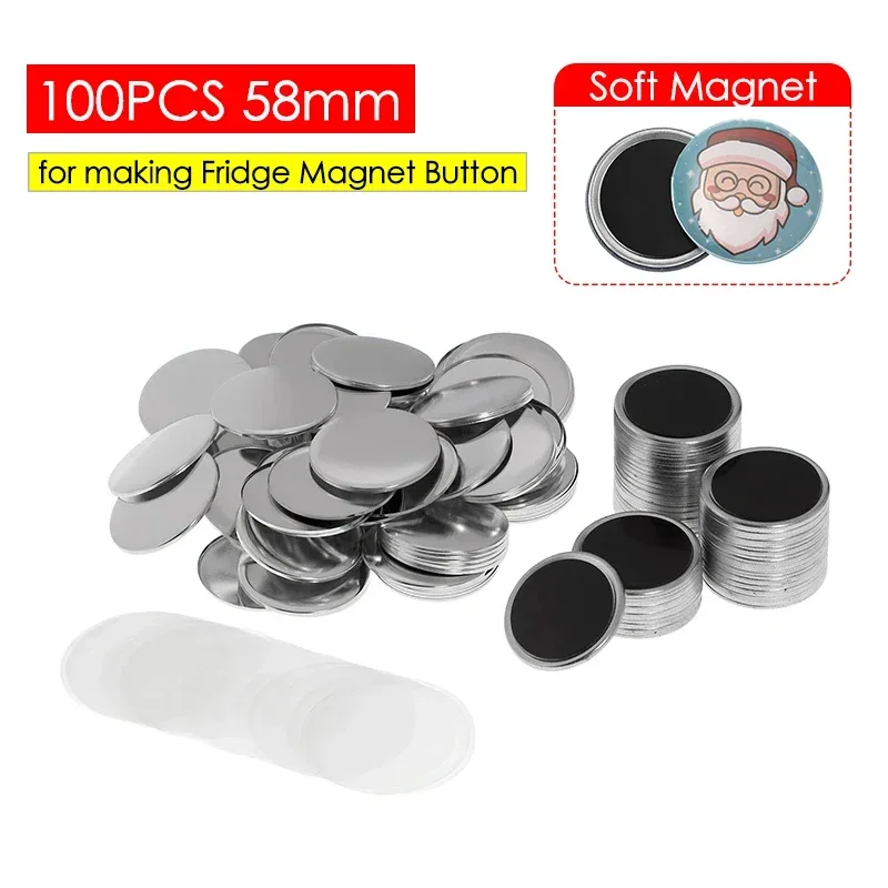 Button Badge Blank - 50/100PCS 25-75mm Magneet Koelkast Badge Pin