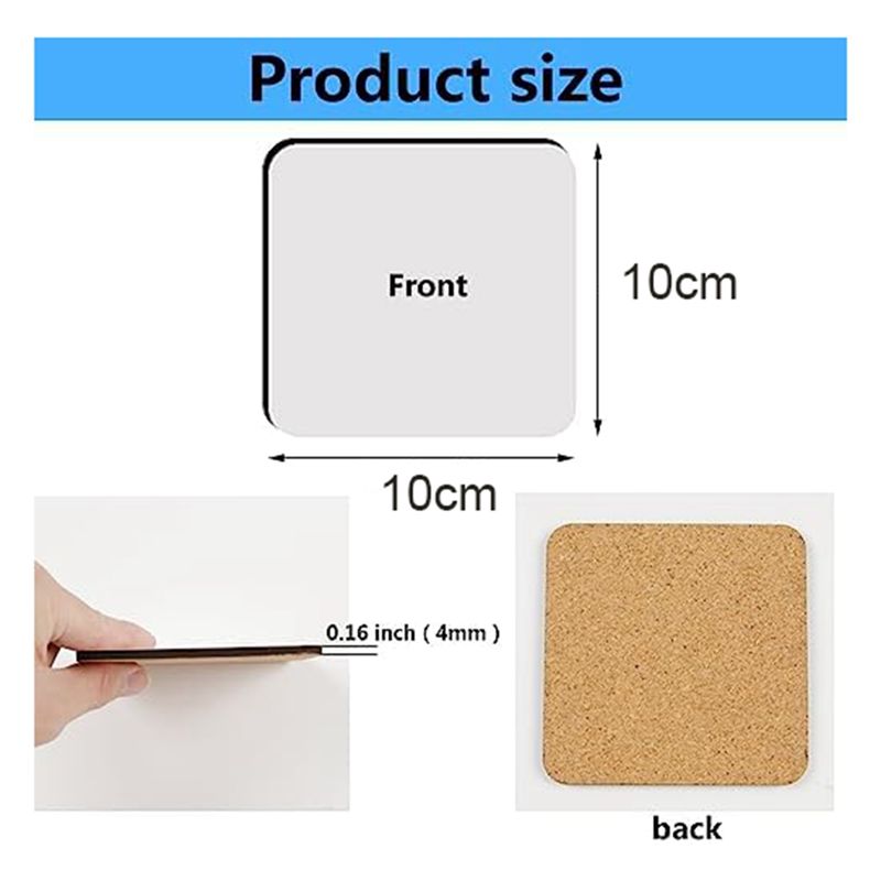 BHBL 12 stuks Sublimatie Vierk - Coaster Sublimation Blank recensie en prijs