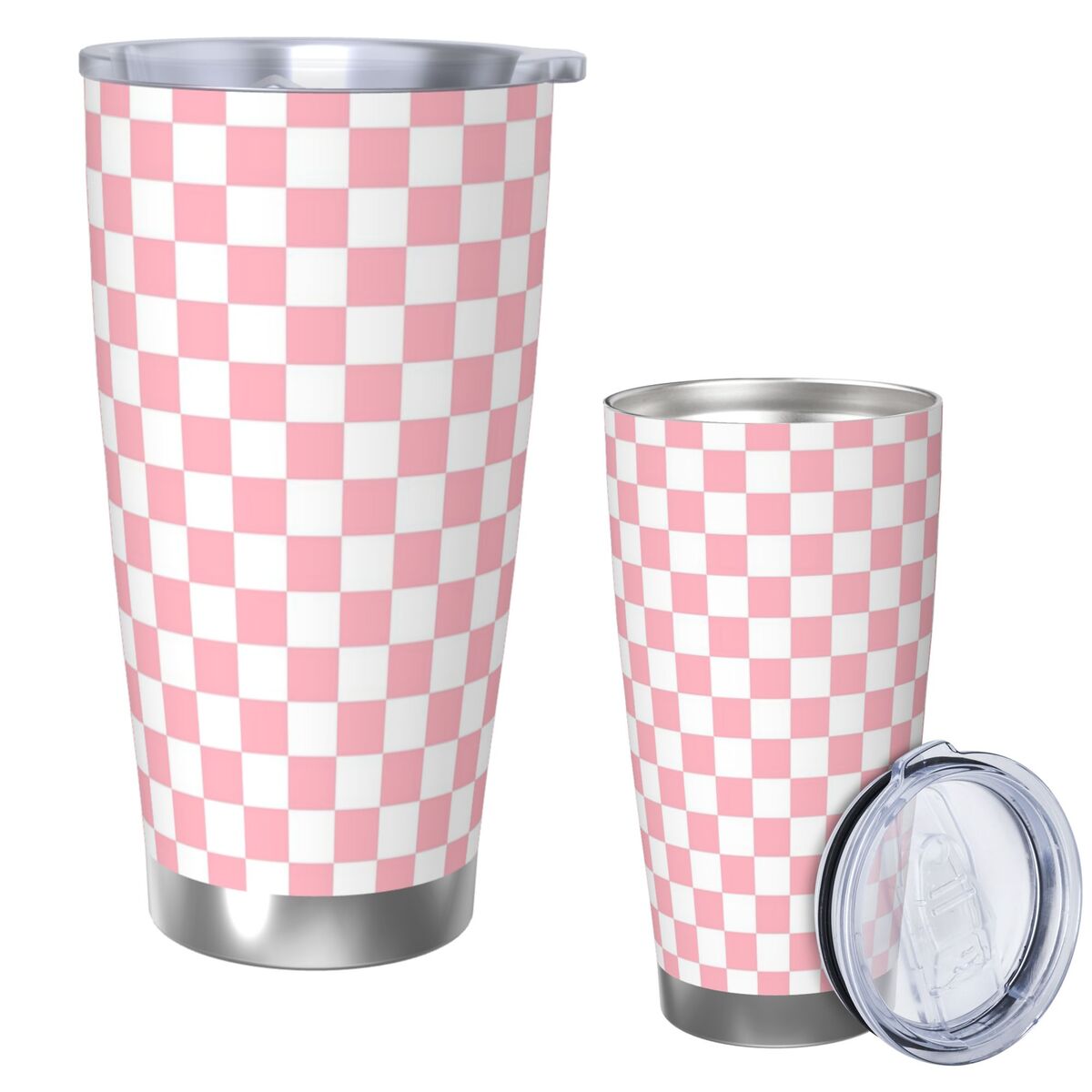 Roze Wit Schaakbord Patroon Rv - Tumbler 20Oz White recensie en prijs