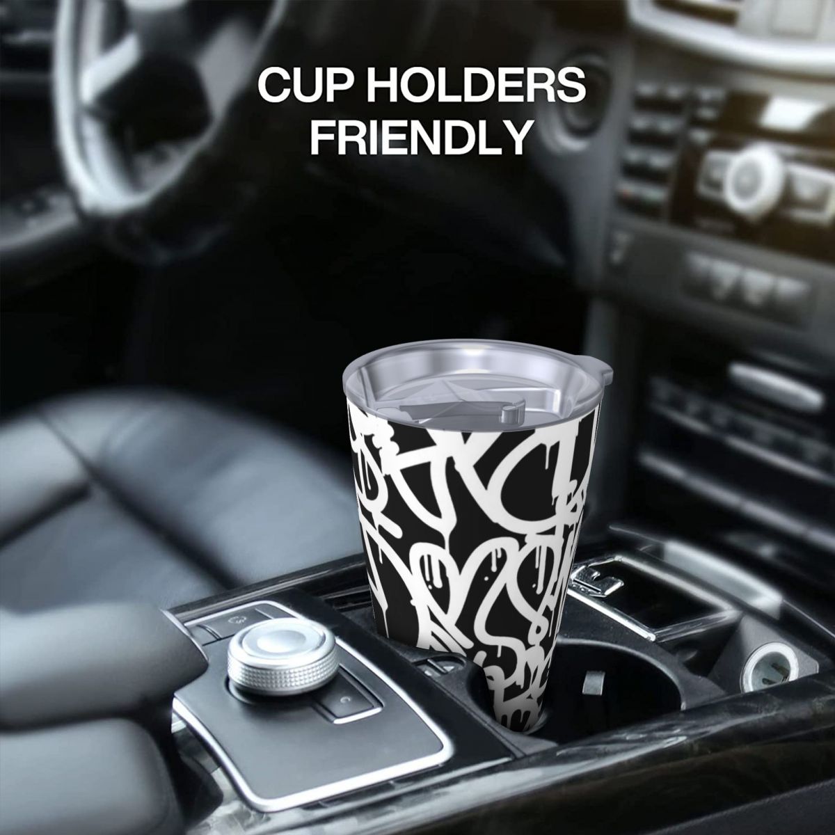 Zwart-wit Graffiti roestvrijst - Tumbler 20Oz White recensie en prijs