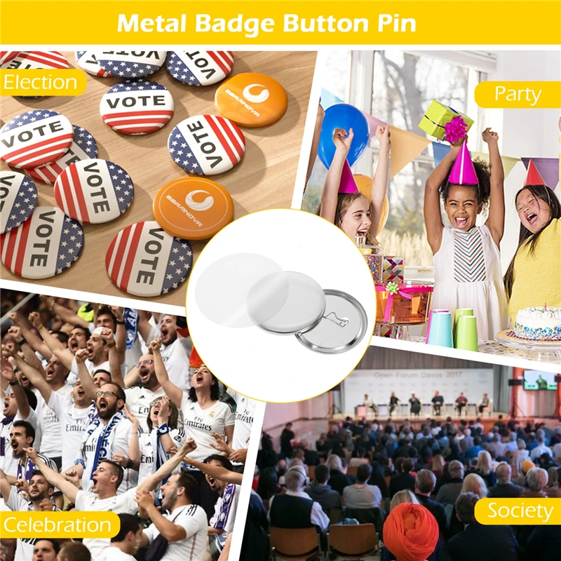 100Set Lege Badge Pin Button M - Button Badge Blank recensie en prijs