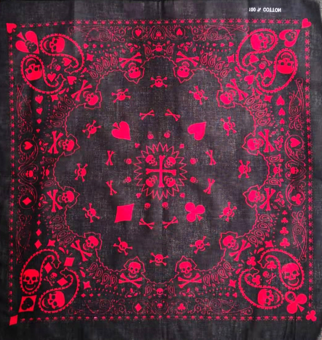 55cm Wit Zwart Rood Schedel Po - Bandana Blank White recensie en prijs
