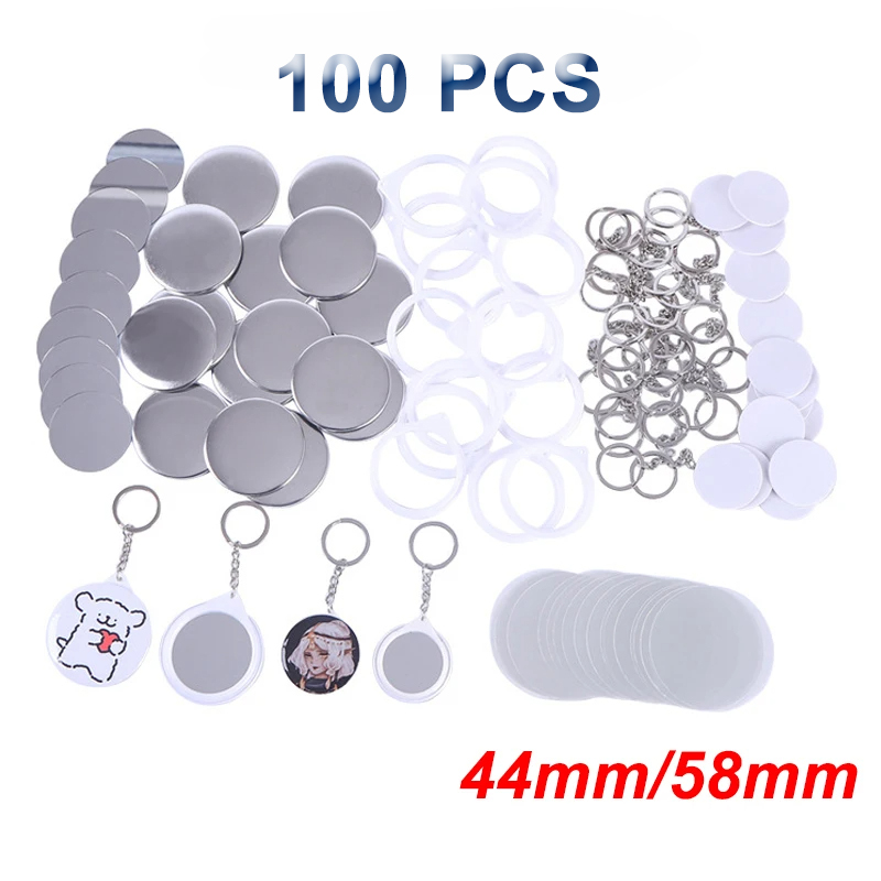 Nieuwe 100PCS sleutelhanger sp - Button Badge Blank recensie en prijs