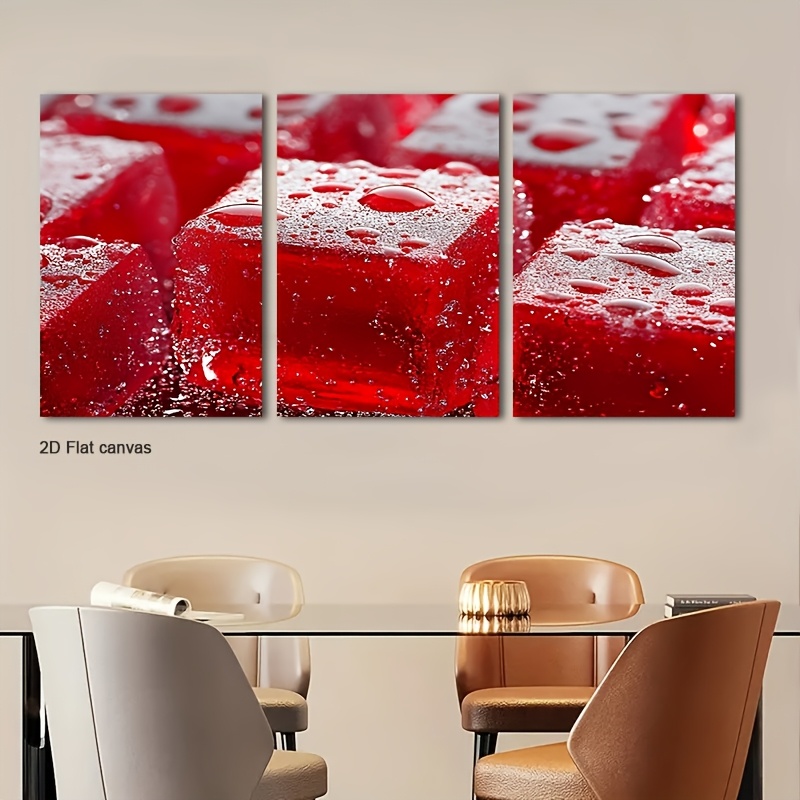 3-delige ingelijste rode jelly - Canvas Wrap Ready recensie en prijs