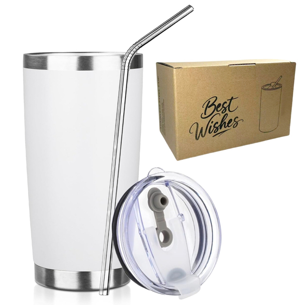 20oz Tumbler Mok met deksel en - Tumbler 20Oz White recensie en prijs
