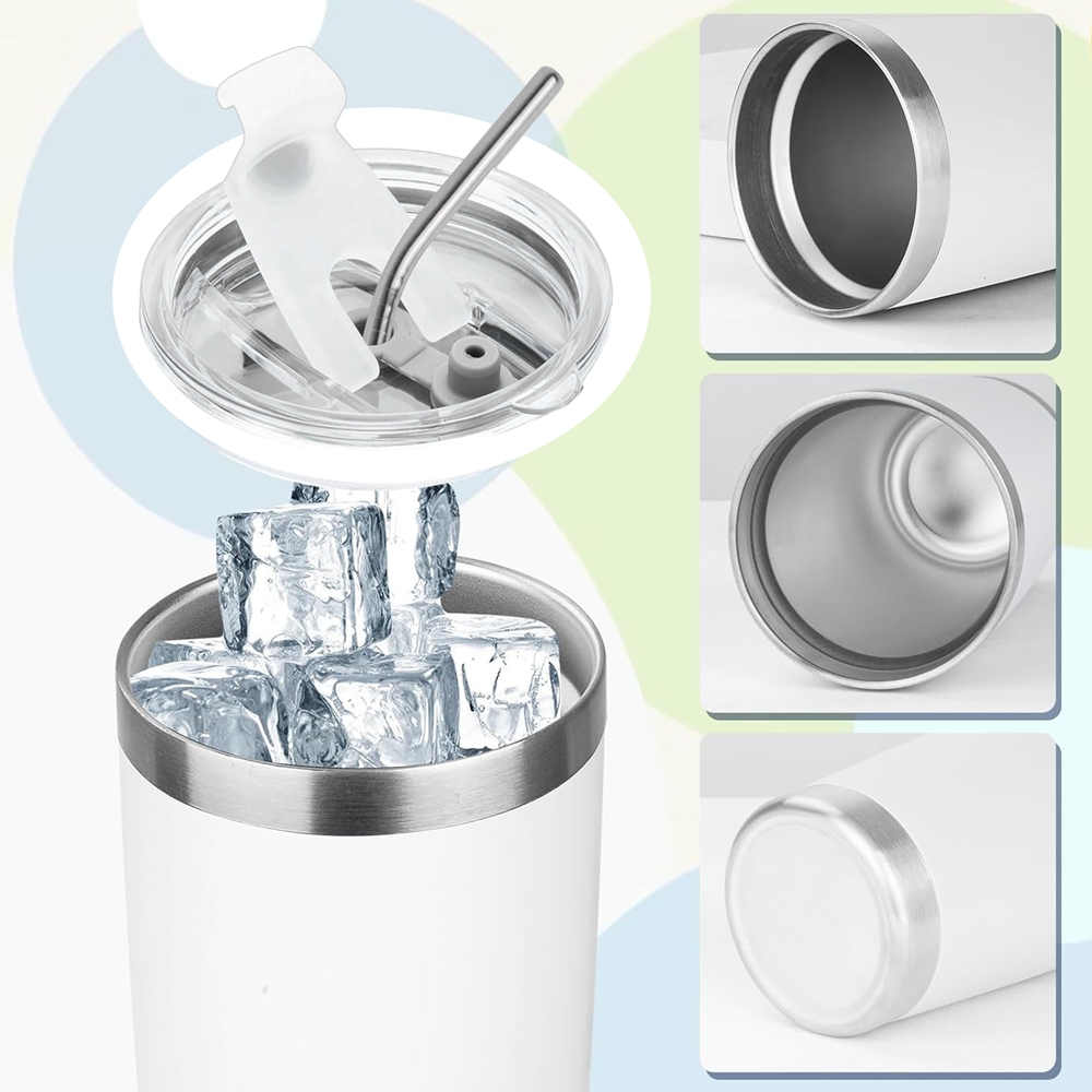 20oz Tumbler Mok met deksel en - Tumbler 20Oz White recensie en prijs
